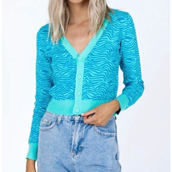 Zara Zebra Print Cardigan - Picture 1 of 8